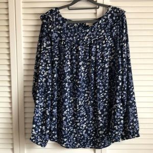 Navy floral top from Loft